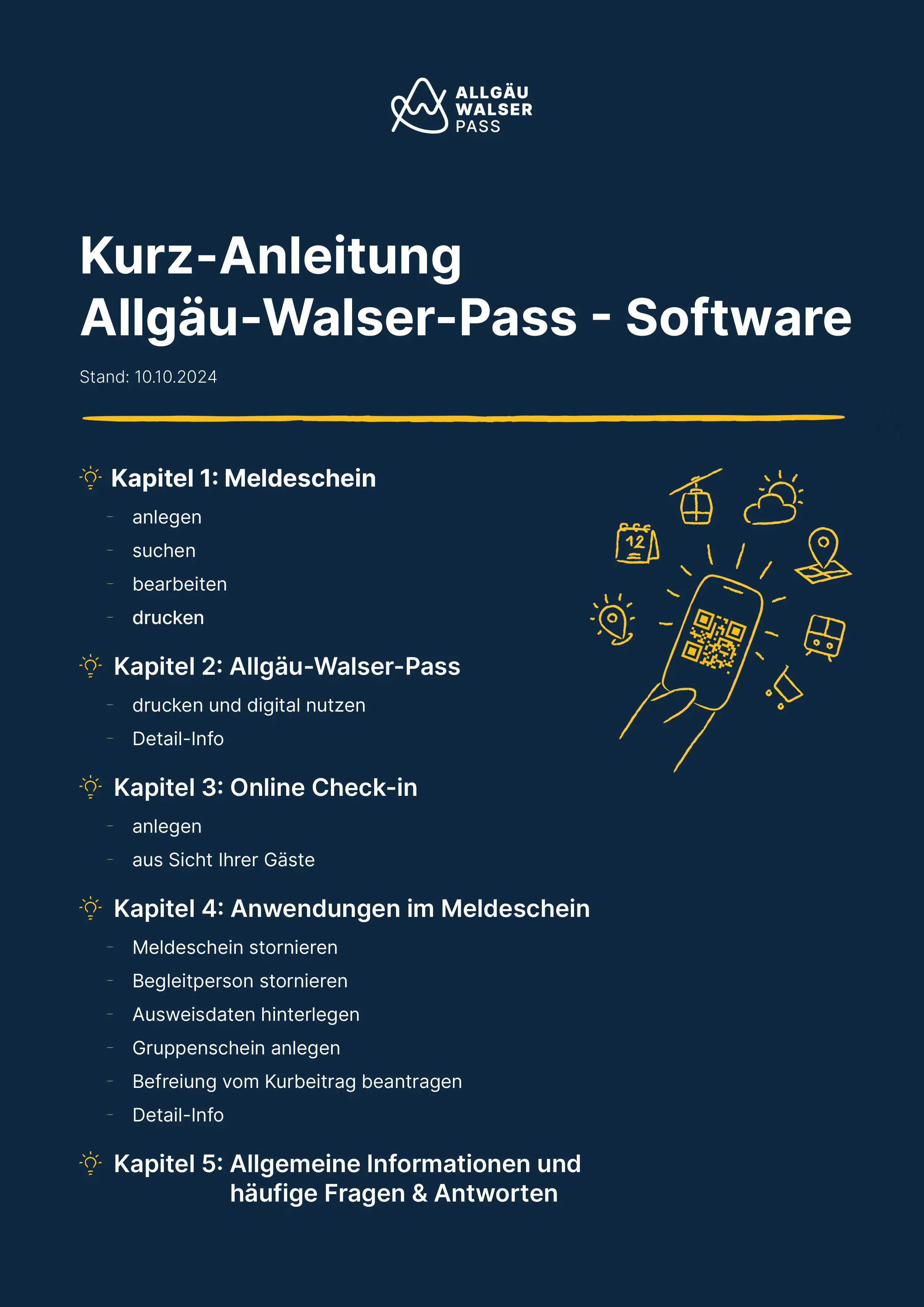 Kurzanleitung Allgäu-Walser-Pass-Software