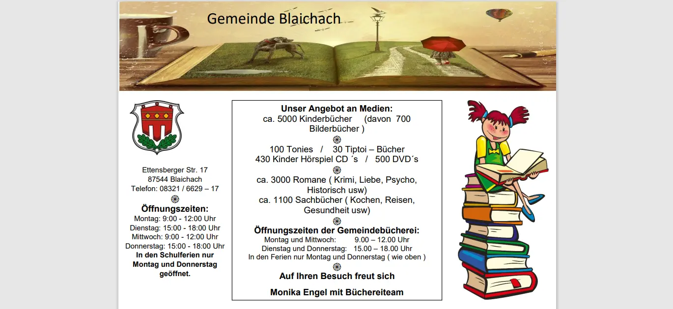 Flyer Bücherei Blaichach