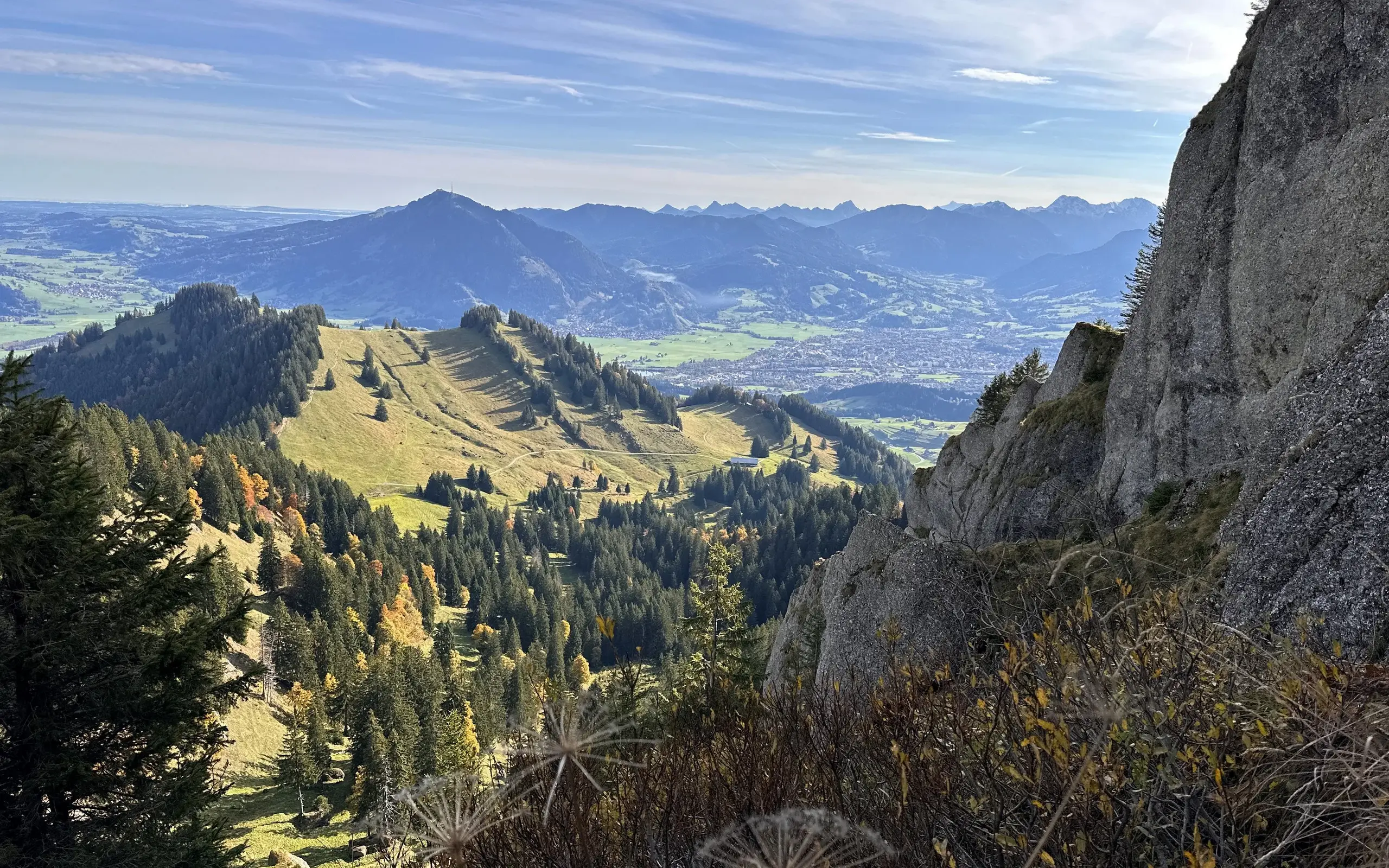 Aussicht von der Nagelfluhkette