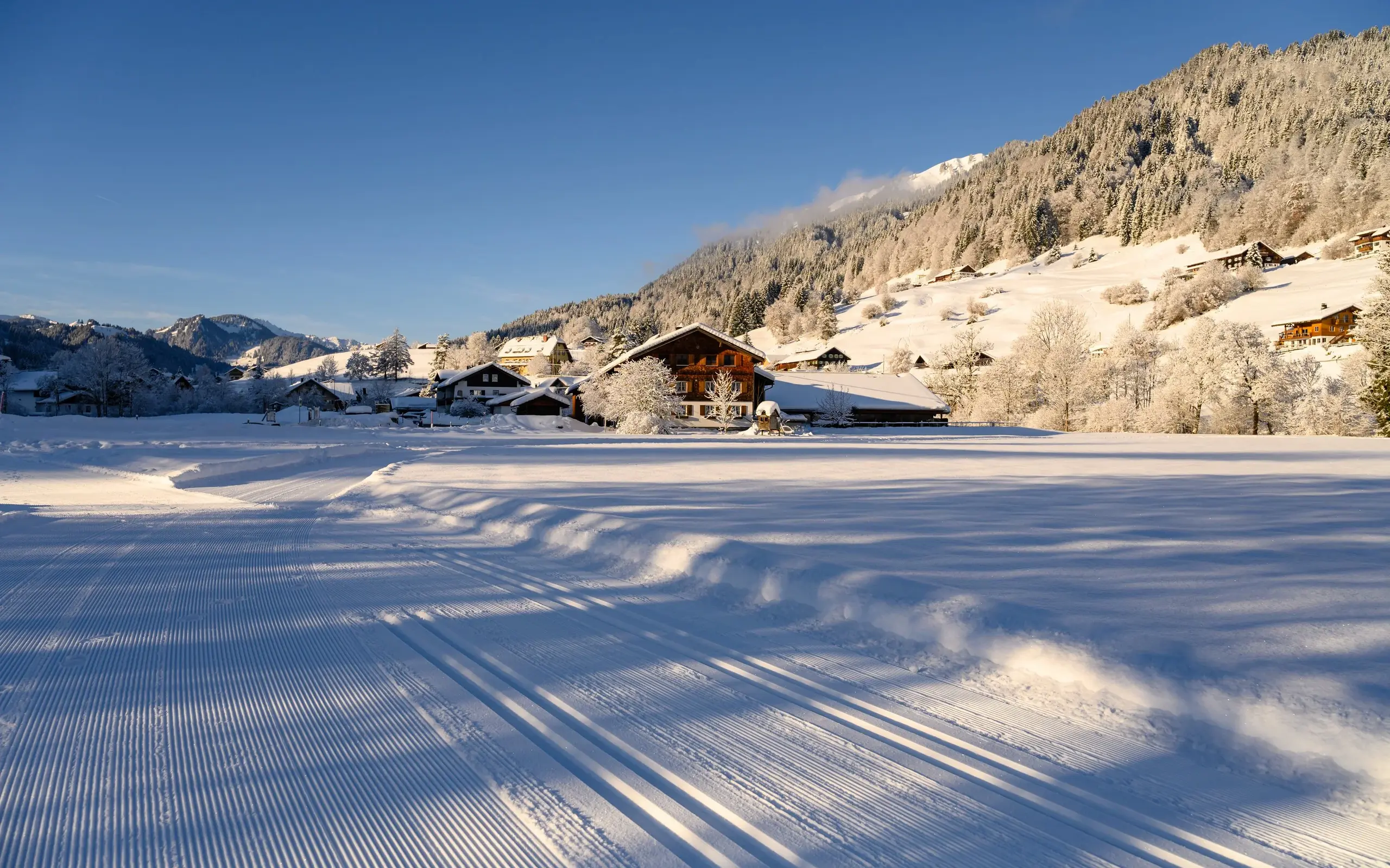 Präparierte Loipe in Gunzesried